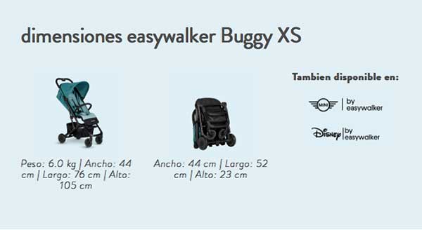 dimensiones silla buggy xs Easywalker