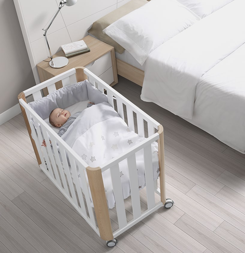 Minicuna Doco Sleeping 90x50 Cotifant Minicuna Docco Sleeping, la minicuna de colecho que acompañará a tu bebé desde el nacimiento hasta los 15 meses gracias a sus múltiples posiciones de somier.