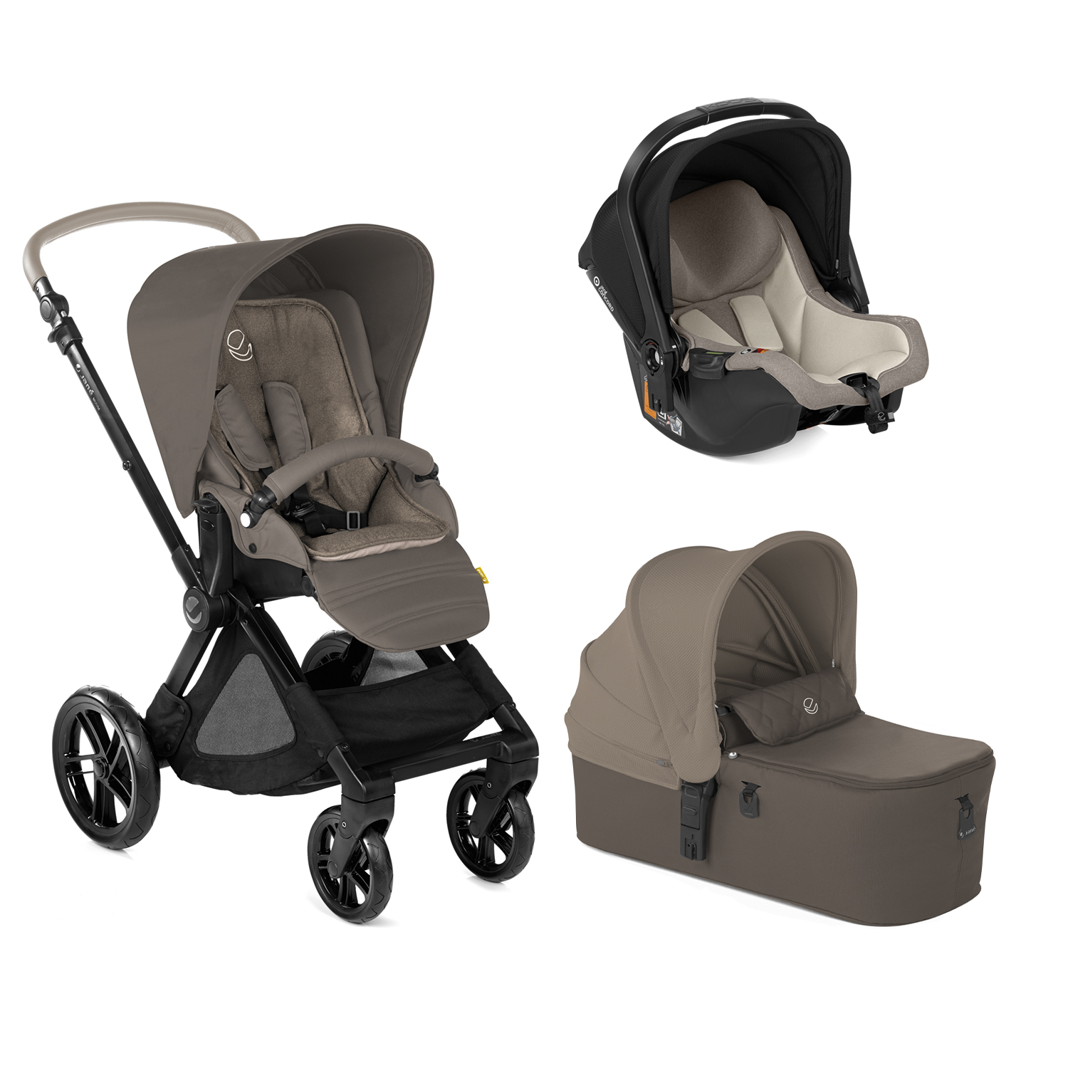 Jané Muum tres piezas Jané Muum trío te ofrece la solución perfecta para tus necesidades de movilidad con tu bebé: capazo, silla de paseo y silla para coche a un precio imbatible.