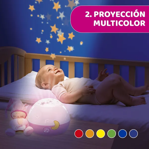 Chicco proyector estrellita rosa multicolor