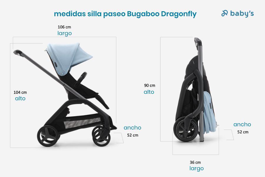 medidas silla paseo Bugaboo Dragonfly